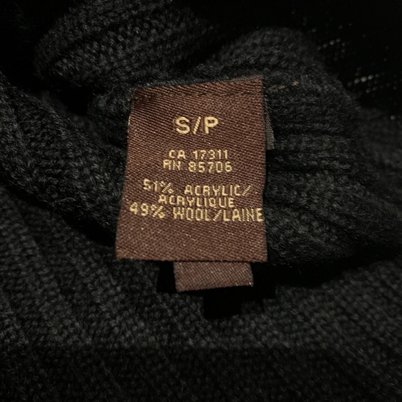 Wool Sweater with 3/4 Bell/Dolman Sleeve, Size Small, Black - Picture 5 of 9